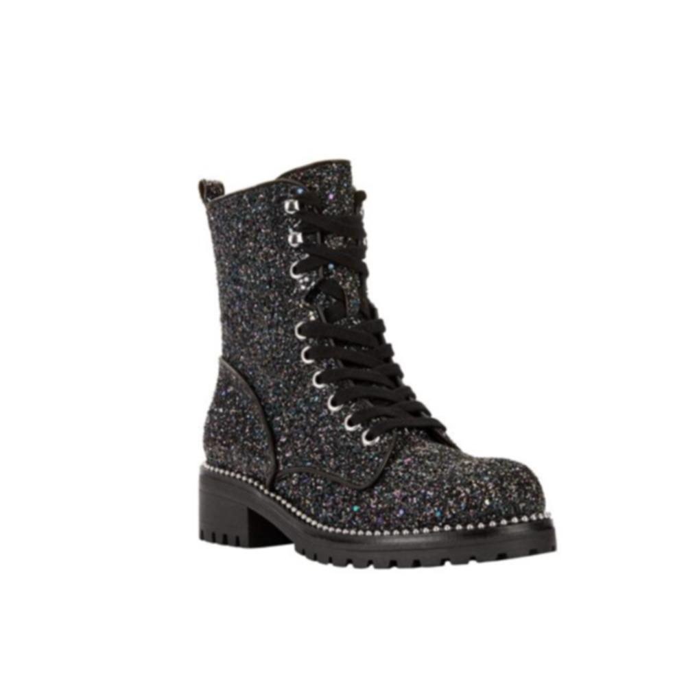Portland Boot Company Glitter Lace Up Combat Boot